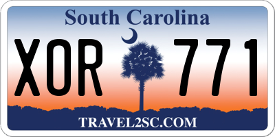 SC license plate XOR771
