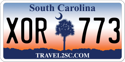 SC license plate XOR773