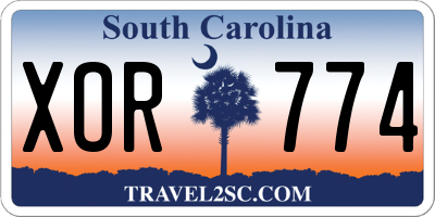SC license plate XOR774