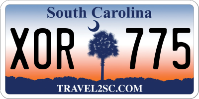 SC license plate XOR775