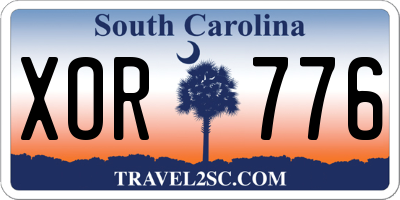 SC license plate XOR776