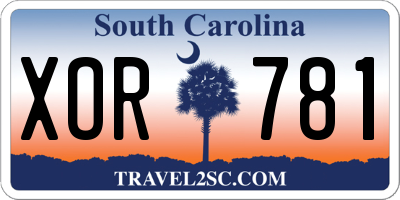 SC license plate XOR781