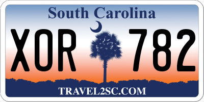 SC license plate XOR782