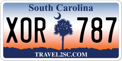 SC license plate XOR787
