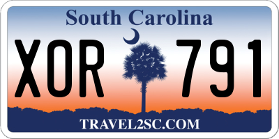 SC license plate XOR791