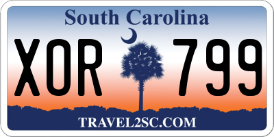 SC license plate XOR799