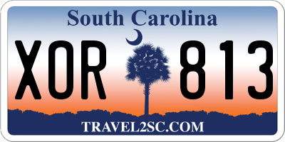 SC license plate XOR813
