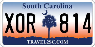 SC license plate XOR814
