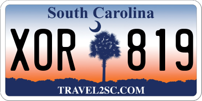 SC license plate XOR819
