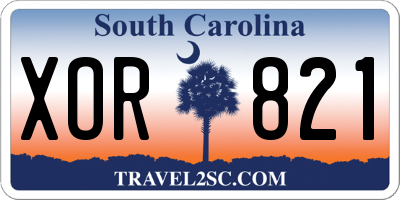 SC license plate XOR821