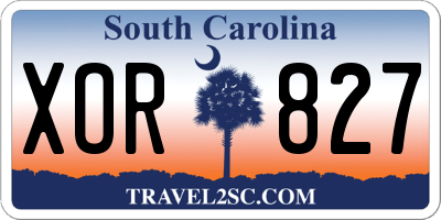 SC license plate XOR827
