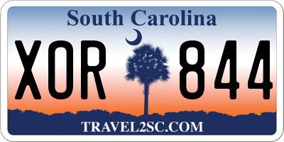 SC license plate XOR844