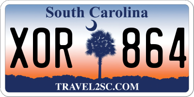 SC license plate XOR864