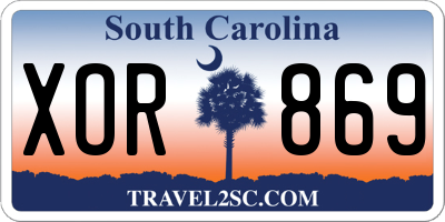 SC license plate XOR869