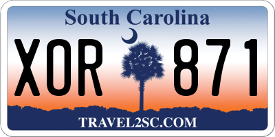 SC license plate XOR871