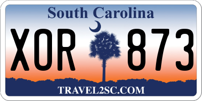 SC license plate XOR873