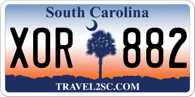 SC license plate XOR882