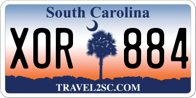 SC license plate XOR884