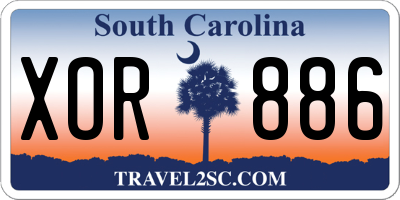 SC license plate XOR886