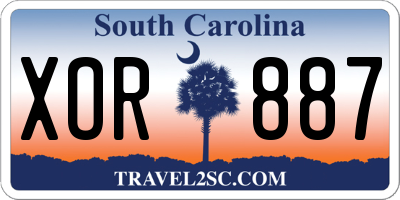 SC license plate XOR887