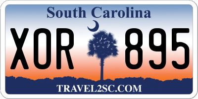 SC license plate XOR895