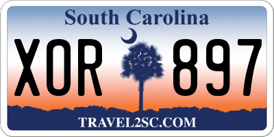 SC license plate XOR897