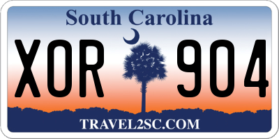 SC license plate XOR904