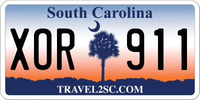 SC license plate XOR911