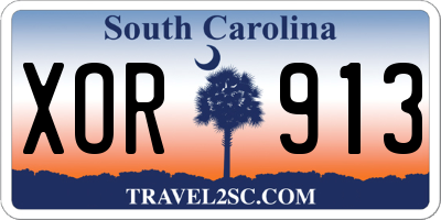 SC license plate XOR913