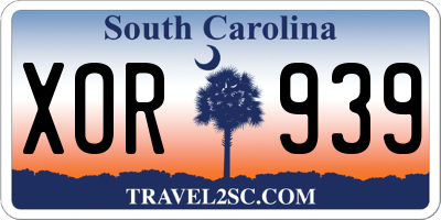 SC license plate XOR939