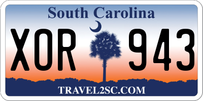 SC license plate XOR943