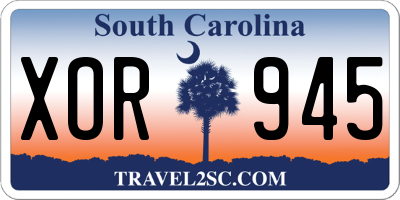 SC license plate XOR945