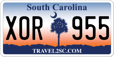SC license plate XOR955