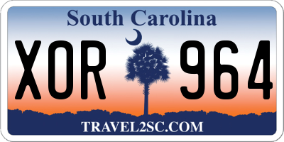 SC license plate XOR964