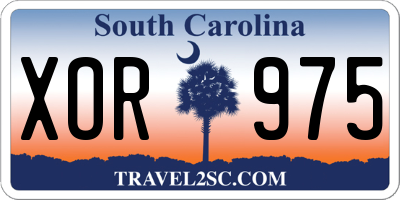 SC license plate XOR975