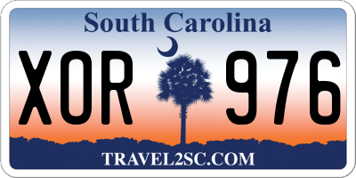SC license plate XOR976