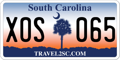 SC license plate XOS065