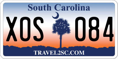 SC license plate XOS084