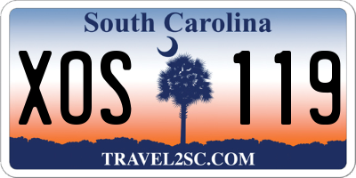 SC license plate XOS119