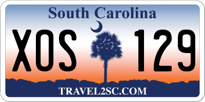 SC license plate XOS129