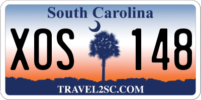 SC license plate XOS148