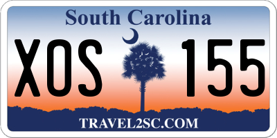 SC license plate XOS155
