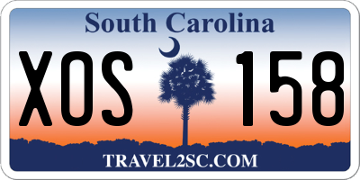 SC license plate XOS158