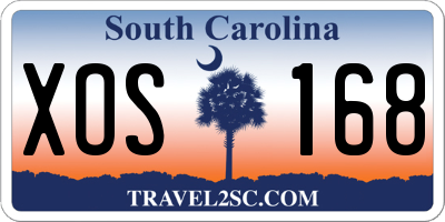 SC license plate XOS168