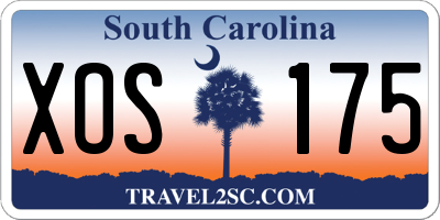 SC license plate XOS175