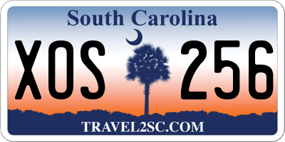 SC license plate XOS256