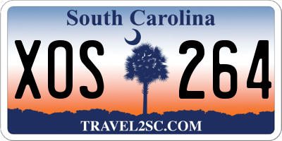 SC license plate XOS264