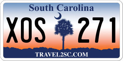 SC license plate XOS271