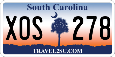 SC license plate XOS278