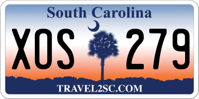 SC license plate XOS279